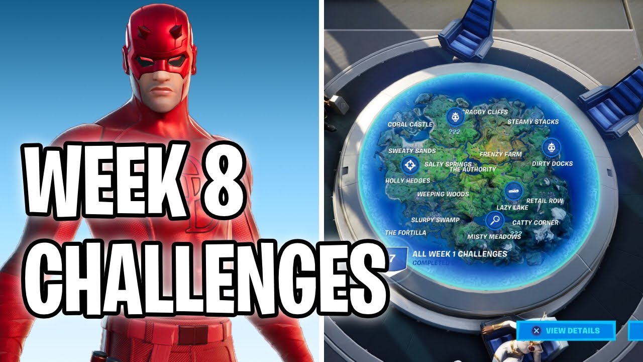 Week 8 Challenges in Fortnite | Full Challenge Guide Season 4