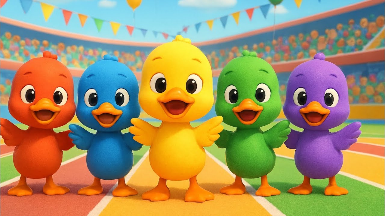 Learn Colors with Ducks 🦆 | Color Race for Toddlers | Fun Kids Song