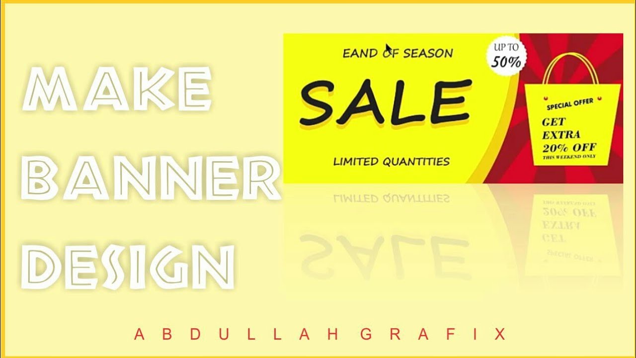 How To Make Discount Banner In corel draw x7 | banner design In  corel draw x7 by Abdullah Grafix