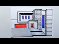 Beautiful house drawing video | ghar ka chitra banana sikhayen | beautiful house 