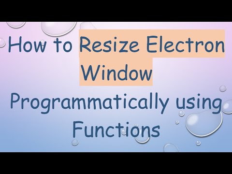 How to Resize Electron Window Programmatically using Functions