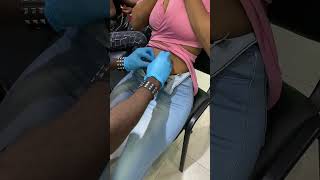 She Is So Calm Can Stand This Piercing -Professionals Please Do Not Imita