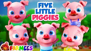 Counting and Singing with Five Little Piggies + More Nursery Rhymes &amp; Kids Music by Farmees