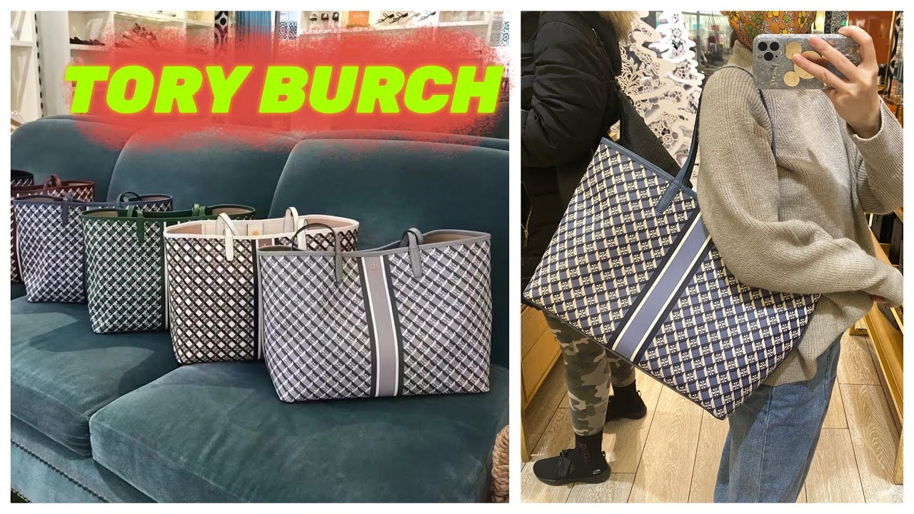 Tory burch outlet GEO LOGO TOTE - YouTube