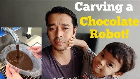 Carving a Chocolate Robot Reaction! Amazing Skills! #roadto1k