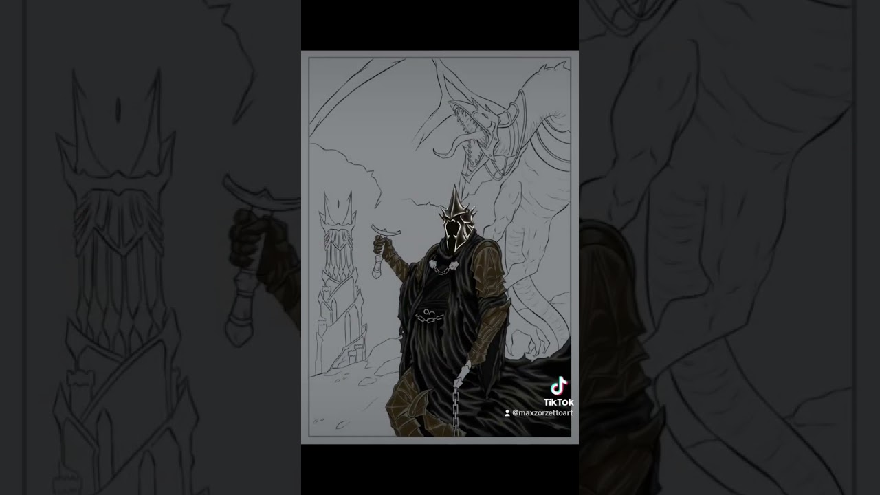 The Witch King of Angmar timelapse coloring.   