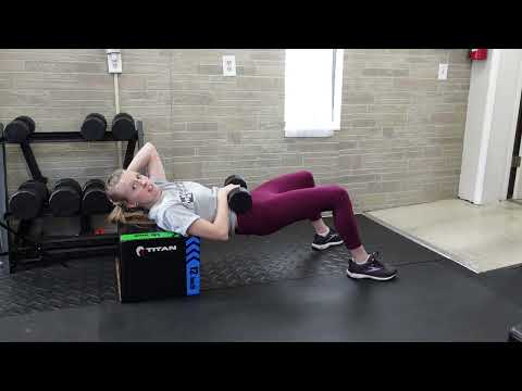 Dumbbell hip thrust w/ pulse