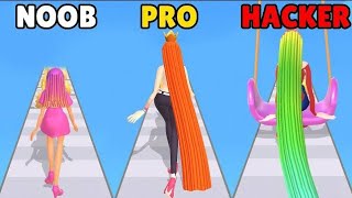 Hair Challenge Game 💇‍♀️ BIG UPDATE All Levels - iOS / Android Mobile Gameplay #HairRush#Shorts screenshot 1