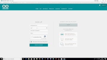 Create arduino.cc account