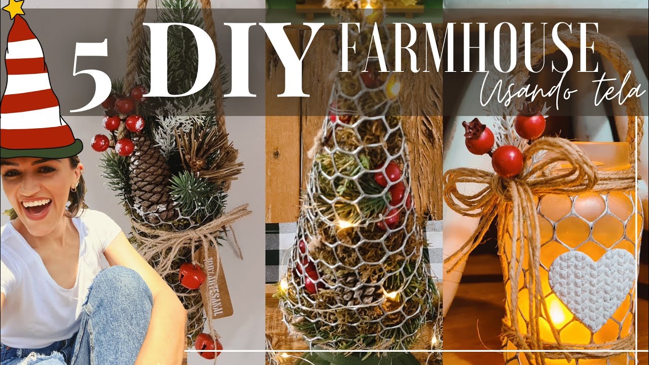 Decoração natalina LINDA e gastando pouco/ Faça você mesmo/ DIY/ Farmhouse decor