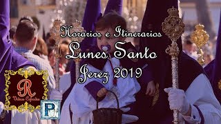 Horarios e Itinerarios Sincronizados Lunes Santo. Jerez 2019.