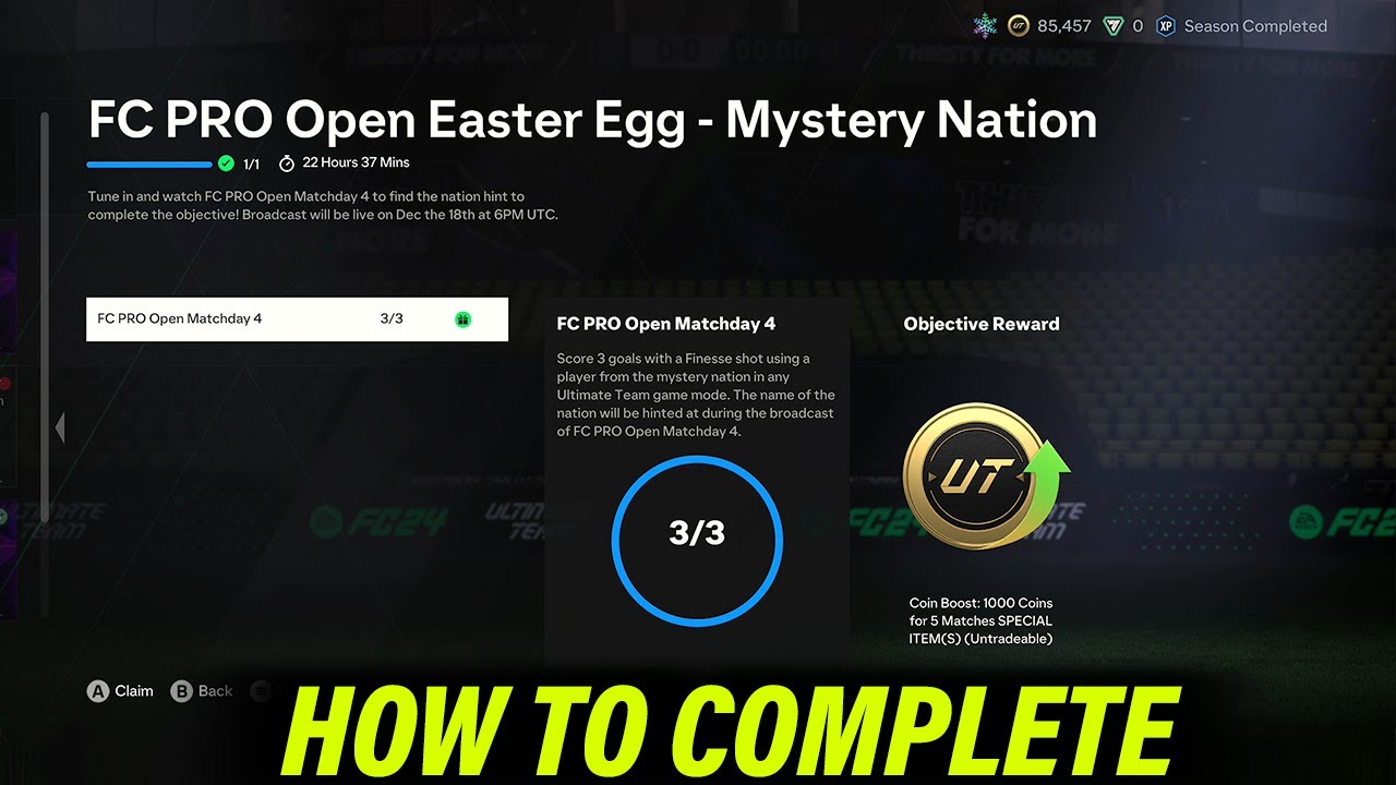How To Complete FC Pro Open Easter Egg - Mystery Nation Objective - FC Pro Open Matchday 4 Completed