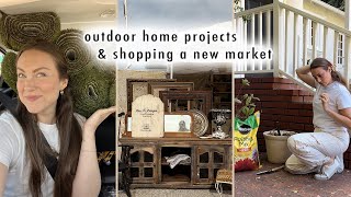 outdoor projects at home & shopping a new flea market! | XO, MaCenna Vlogs