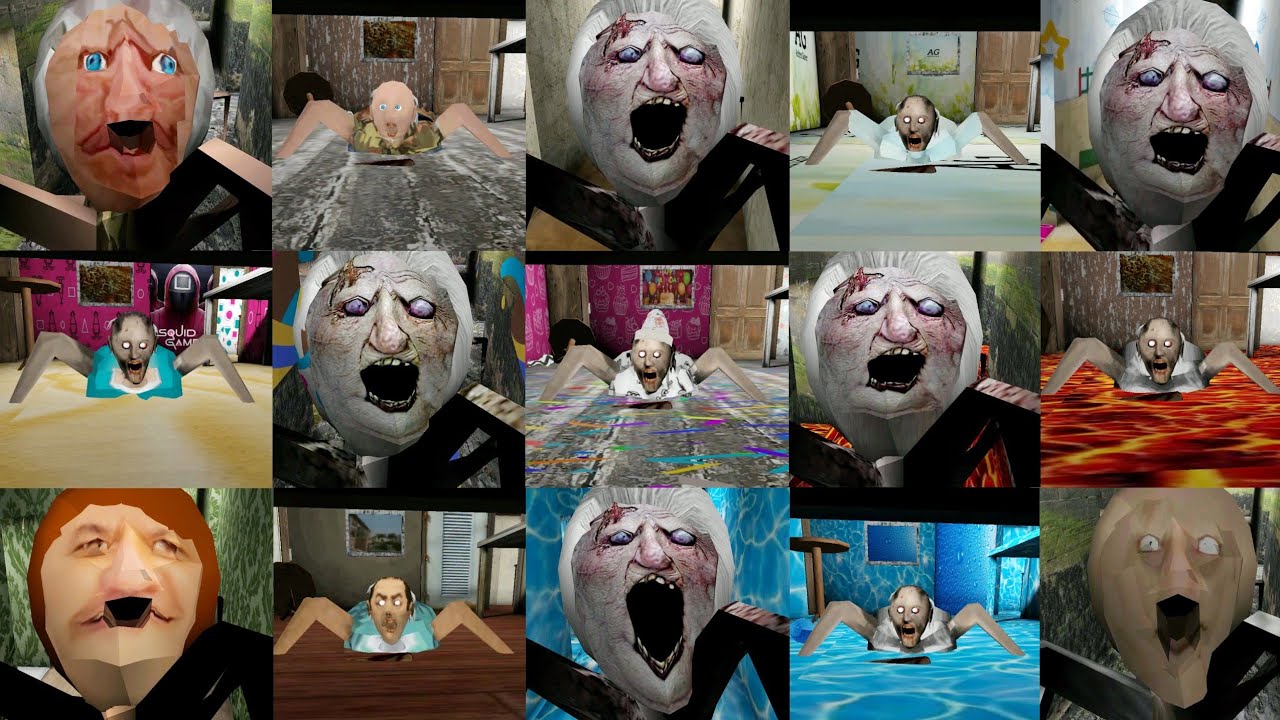 Grannny Happy Birthday under bed Vs Granny Lava Floor Under Bed Vs Granny Underwater Under Bed+