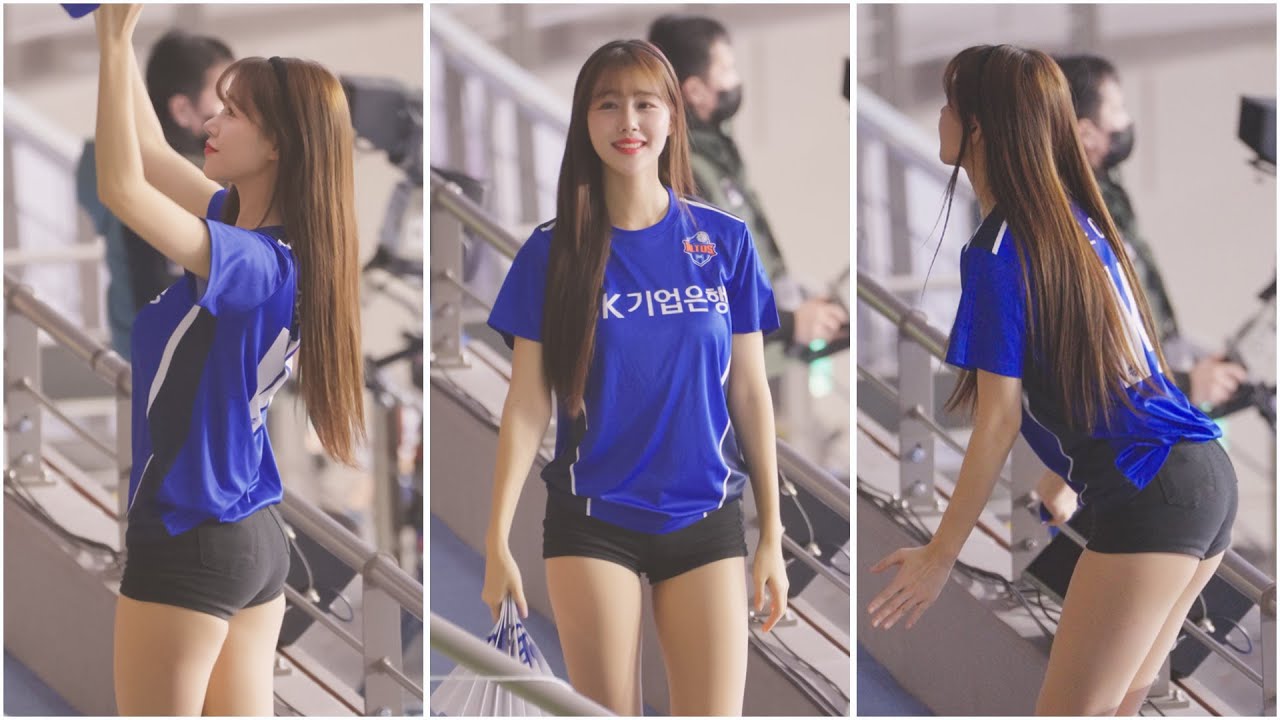 [4K] 큰 눈망울의 미소천사 김도아 치어리더. 저절로 응원을 따라하게 된답니다.