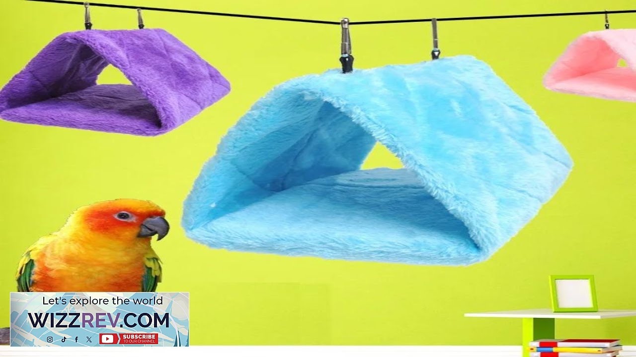 Bird Bed Winter Pet Bird Parrot Cages Warm Plush Hammock Hut Tent