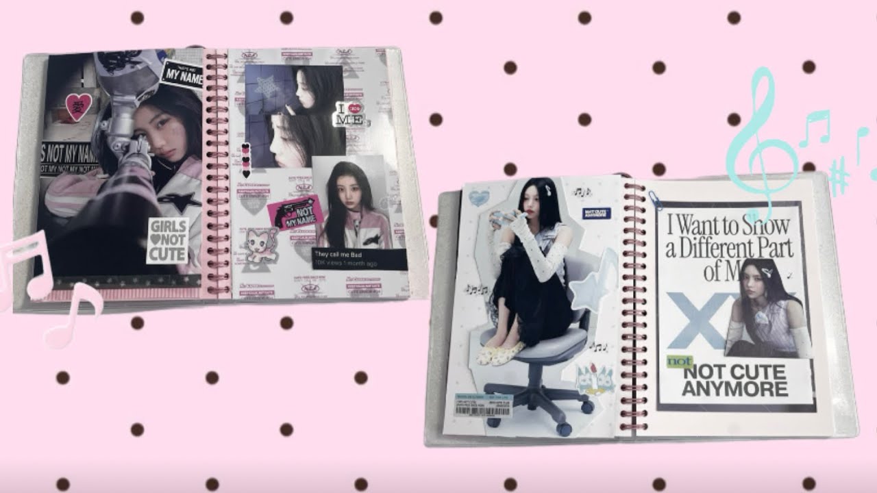 칠분컷 (안)완벽한 my scrap tutorial | 아일릿 NOT CUTE ANYMORE 앨범 스크랩 • 글릿로그