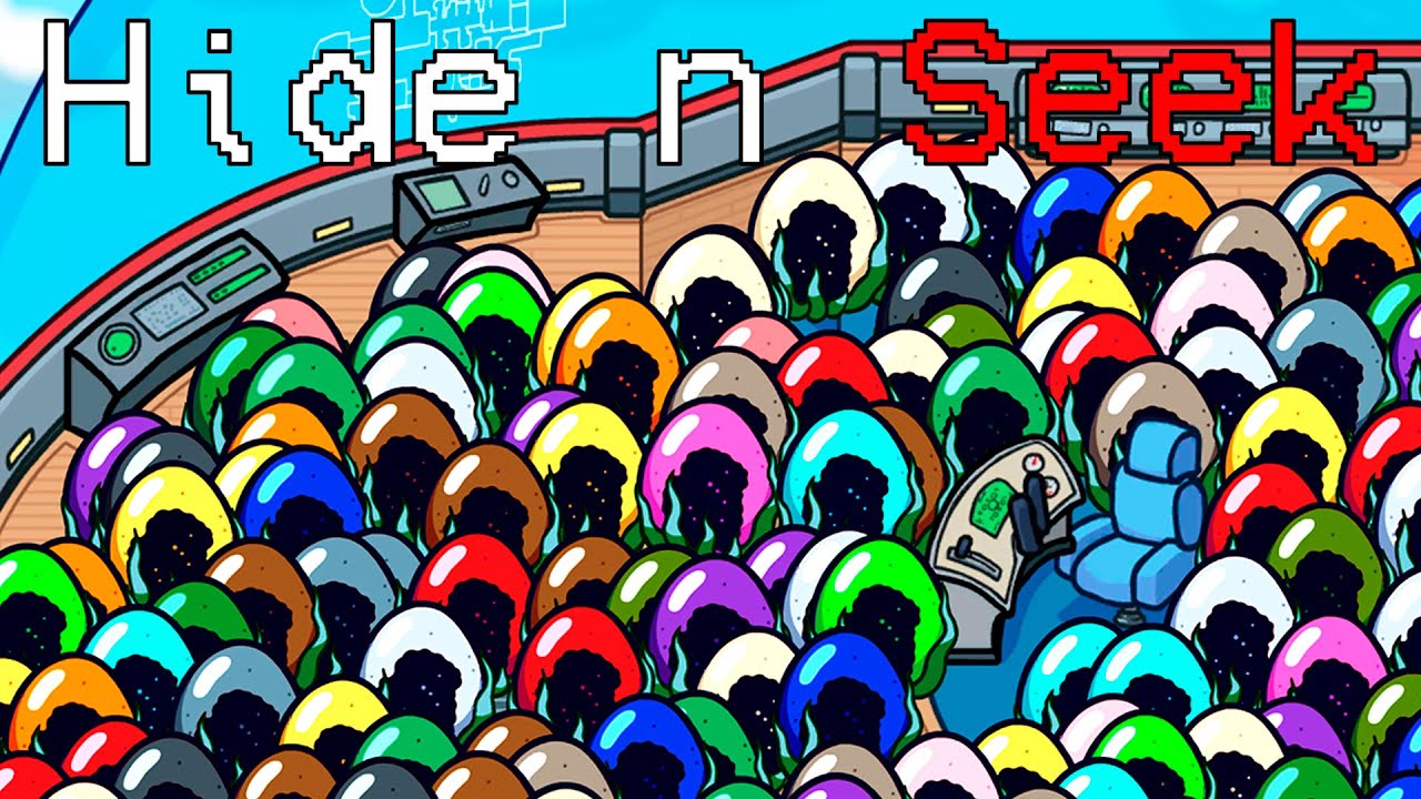 Among Us, but with 1 MILLION SEEKERS in AIRSHIP - HIDE n SEEK Mode