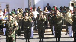 himno nacional de Chile entonado por la banda de regimiento yungay