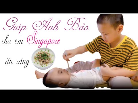 Video Giáp Anh Bảo cho em Singapore ăn cháo buổi sáng - Trẻ... - youtube