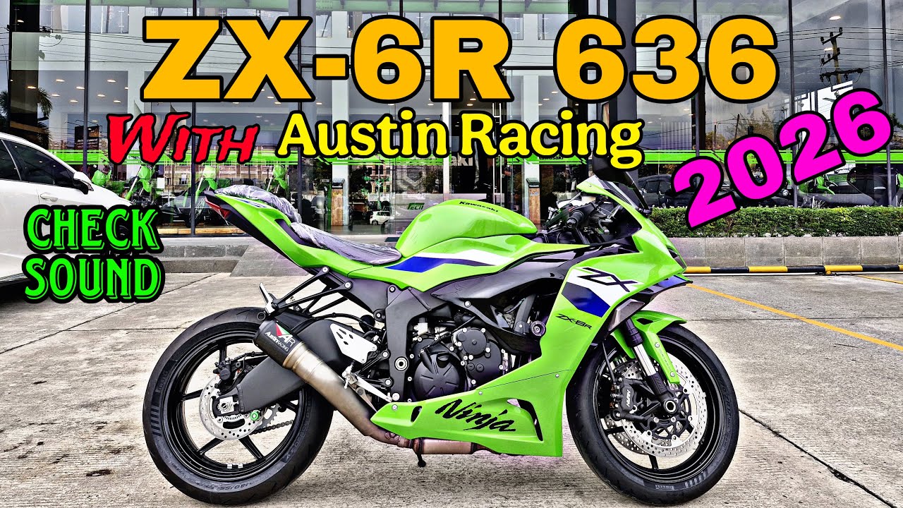 NEWEST! ZX-6R 636 with Austin Racing Exhaust. Sound Check - YouTube