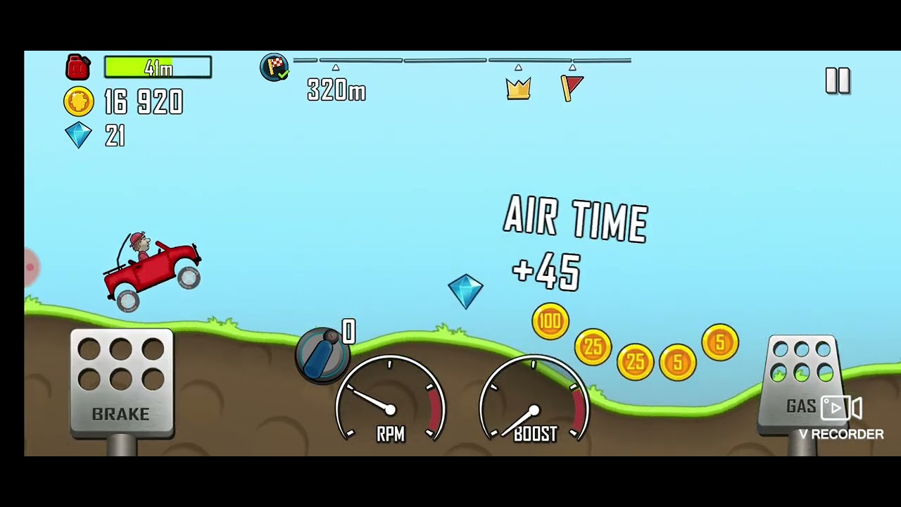 Hill Climb Racing is a classic physics-based driving game 