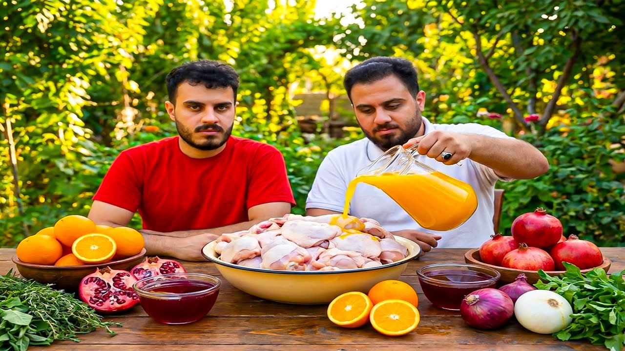 Cooking Chicken with Orange Juice Over Fire 🔥🍊Better Than Expected !