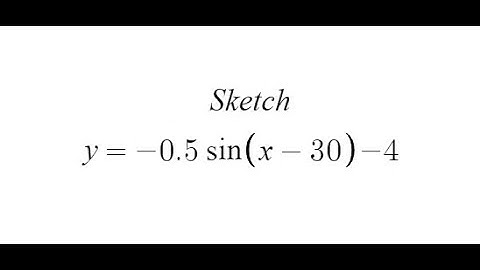 Grade 11 Functions - Sketching a sin function with transformations (ch 6.5)
