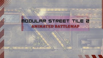 Sci-Fi Animated Battle Map - Modular Street Tile 2