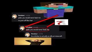I decimate an amateur in minecraft pvp