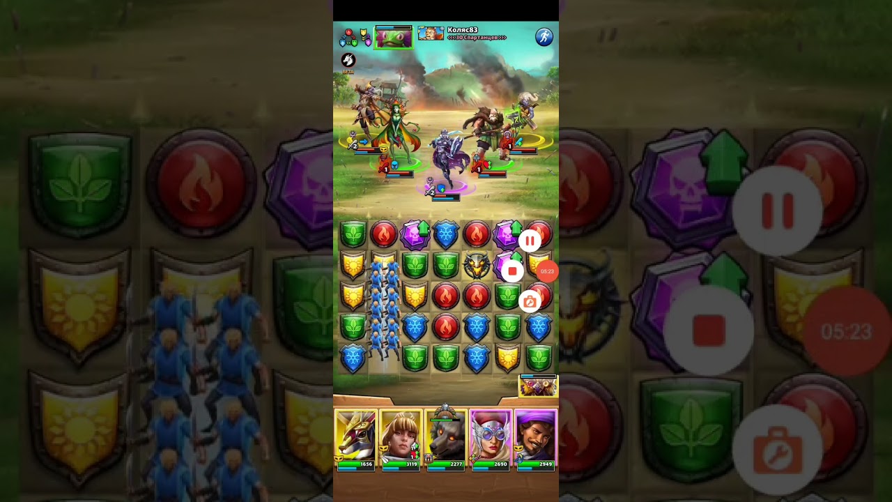 War Hits Empires and Puzzles Crazy Greek Team VS 30 Спартанцев