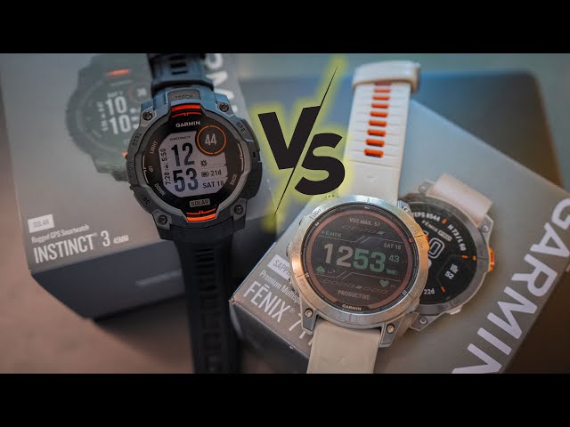 Garmin Instinct 3 vs Fenix 7 Pro Solar Saphire - YouTube