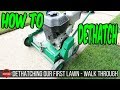 Dethatching Our First Lawn - How To - Vlog Walk Through