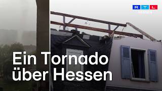 Tornado-Schneise in Mittelhessen: Dächer fliegen durch Solms-Oberndorf