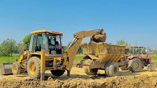 JCB 3dx making wet clay from dry clay loading with pakmail video| JCB video |