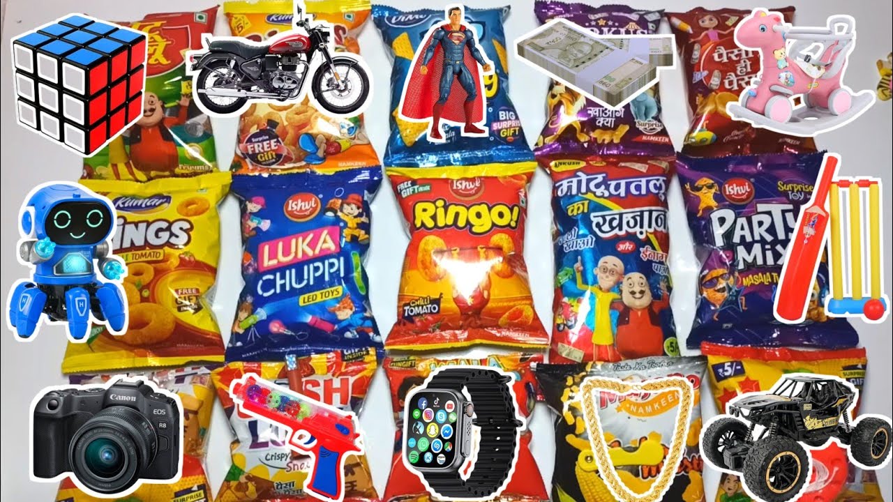 Letest Collection of Snacks With Free Gifts 🎁 Inside ! Dosto Aaj To Moj Ho Gaya , Itna Mahnge Gift 🥳