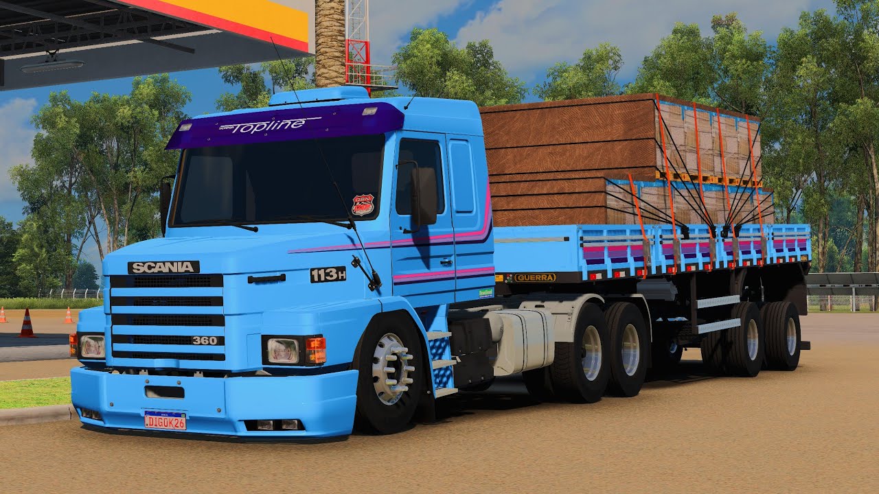 SCANIA 113 NA 2 EIXOS PARA DJALMA NAS FAIXAS ROSAS