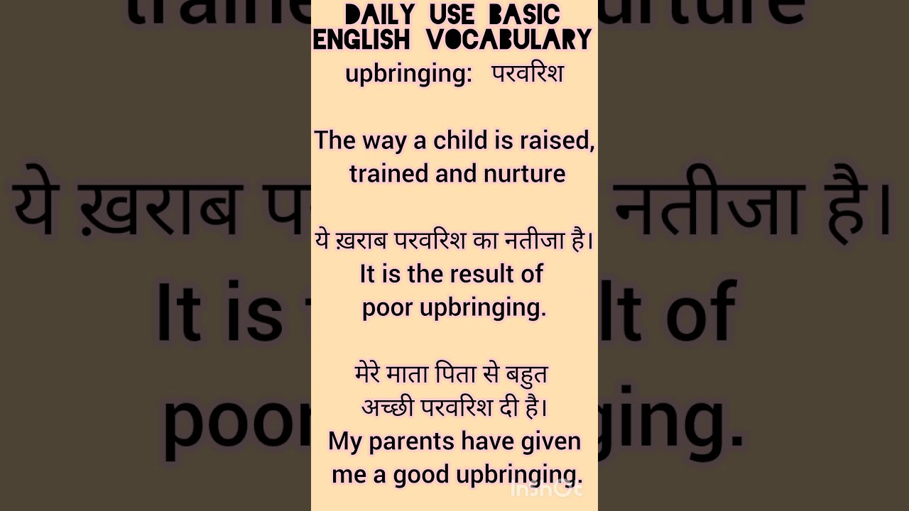 Daily Use Basic English Vocabulary Words And Sentences Today S Wordupbringing