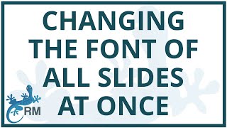 PowerPoint: Changing the font of all slides at once screenshot 4