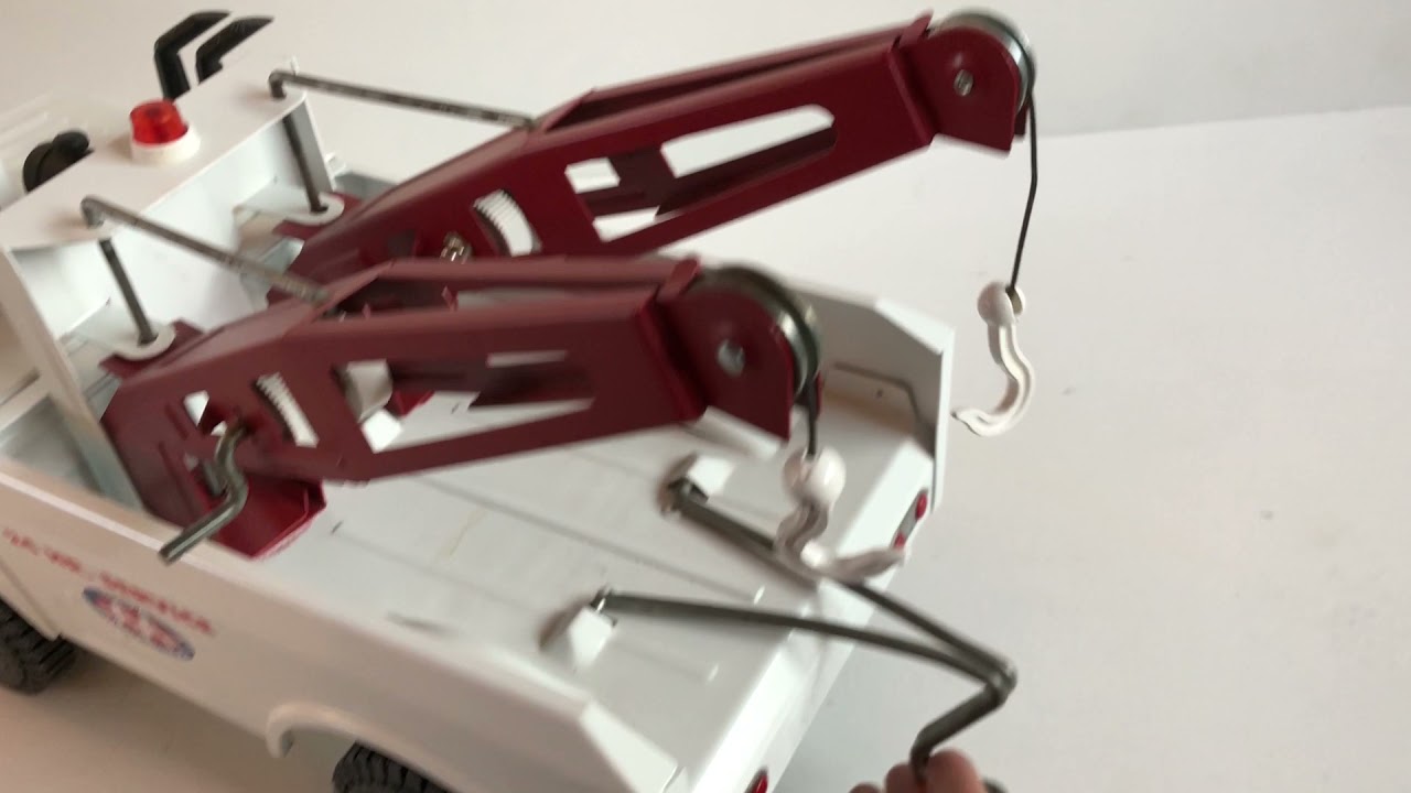 Vintage White Tonka Mighty AA Wrecker Tow Truck Pressed Steel Toy Restored