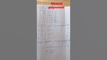 Minimal polynomial in an easy way