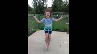 Isabella Love Pogo Sticking And Jump Roping At The Same Time