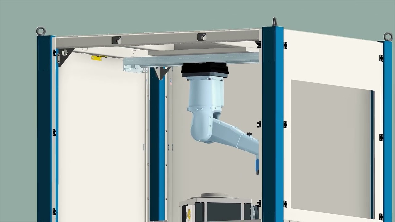 TAKTOCUBE mit Eckversteifung und Roboter-Integration