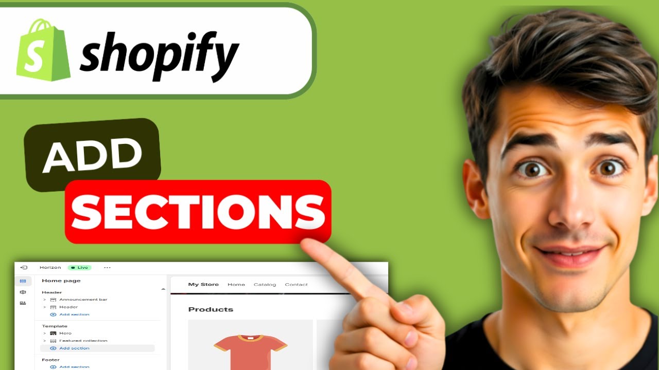 How To Add Sections In Shopify Theme (Easiest Way) (2026 Guide) - YouTube