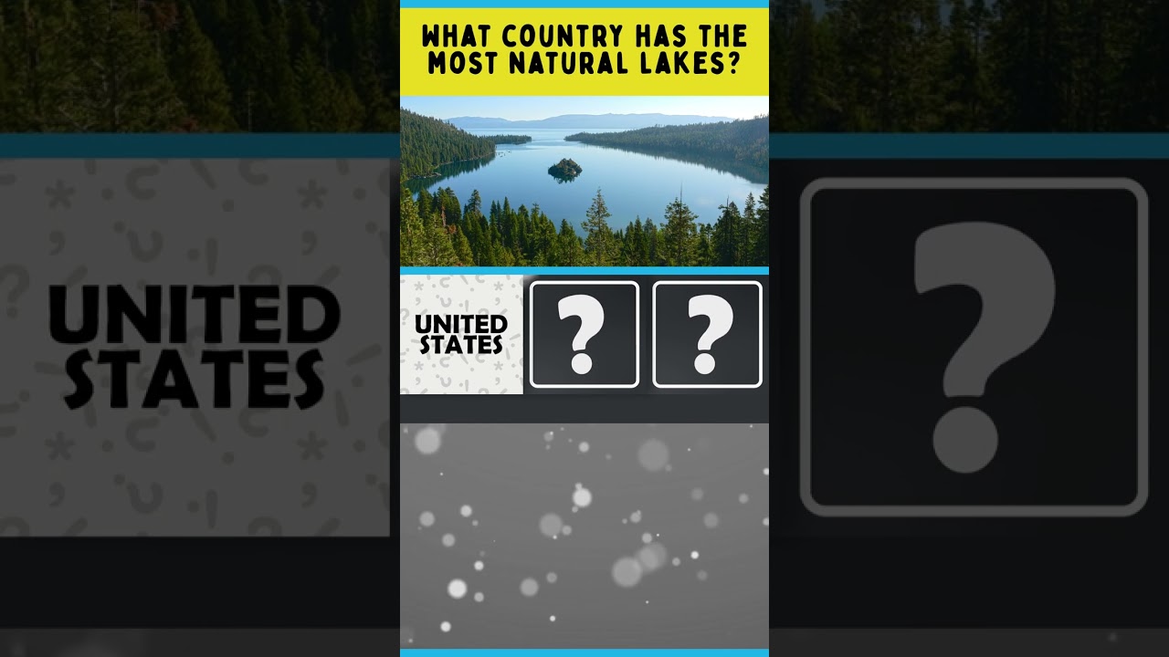 What country has the most natural lakes? 