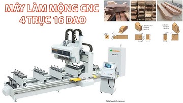Máy làm mộng Âm Dương CNC 4 trục 16 dao WM-4x4A WOODMASTER