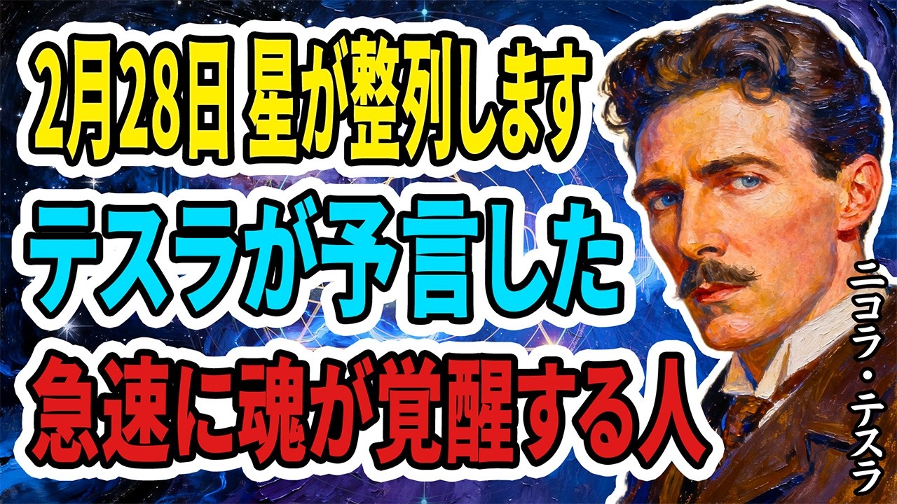 【ニコラ・テスラ】2月28日、宇宙の周波数が臨界点へ。選ばれた者に起きる「魂覚醒」の全記録【名言】【教訓】【哲学】