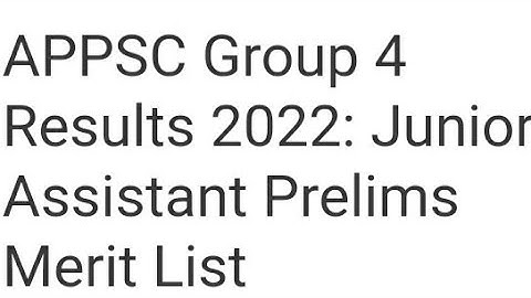 APPSC GROUP 4 RESULT 2022 RELEASED TODAY? LATEST NEWS APPSC GROUP 4 RESULT DATE OUT, CUTOFF RELEASED