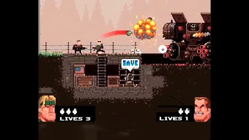 ExpendaBros (Broforce) 2 Player Coop - Full Gameplay