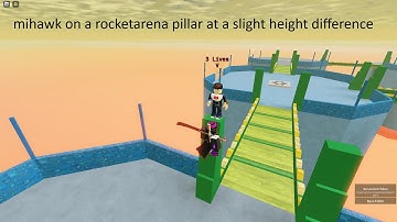 mihawk on a rocketarena pillar at a slight height difference | Item Asylum